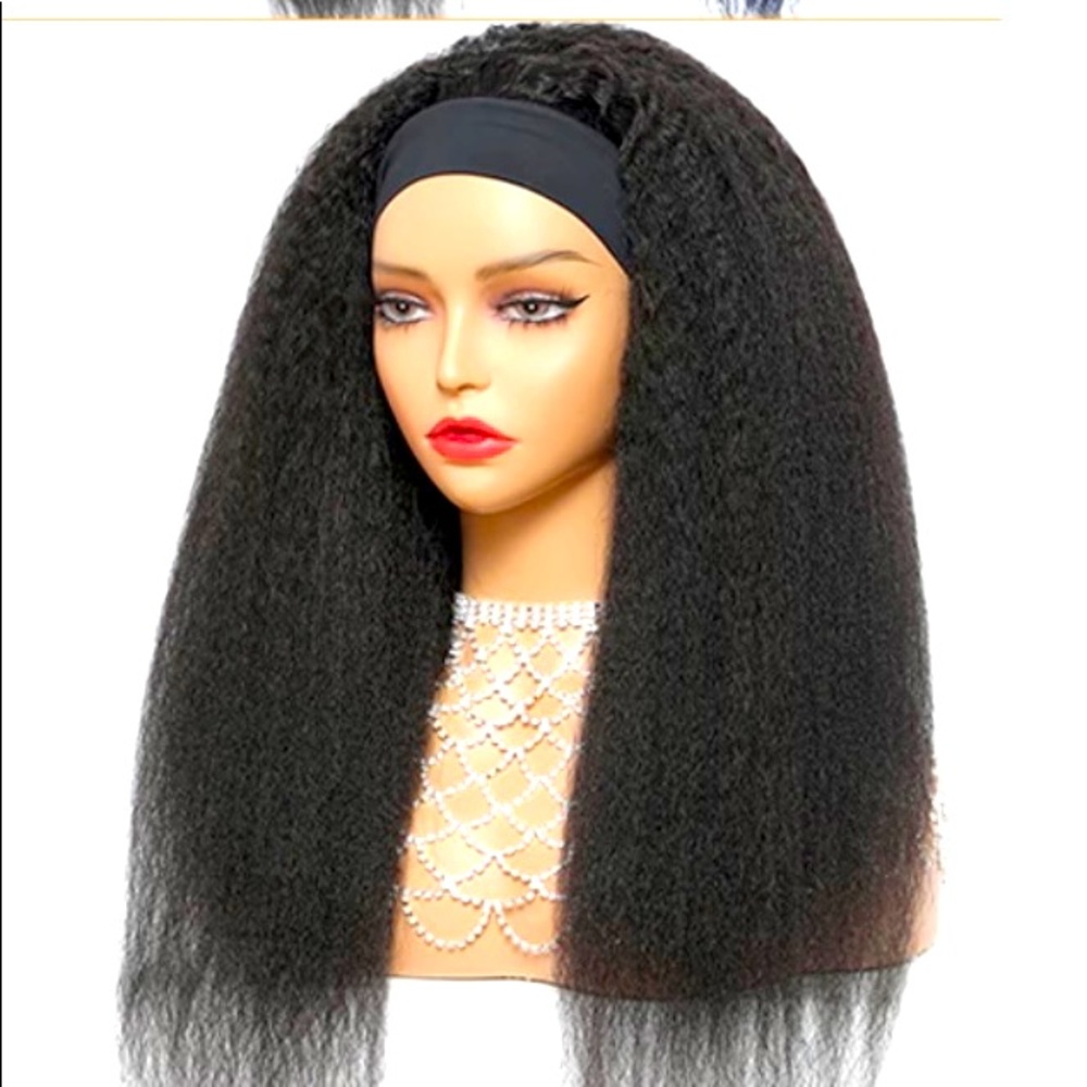 Kinky straight Brazilian headband wig. 20 inches worn once